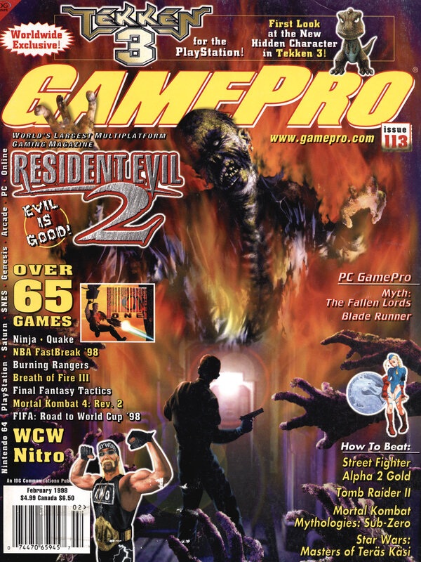 GamePro 113 (Feb 1998) Resident Evil 2 cover